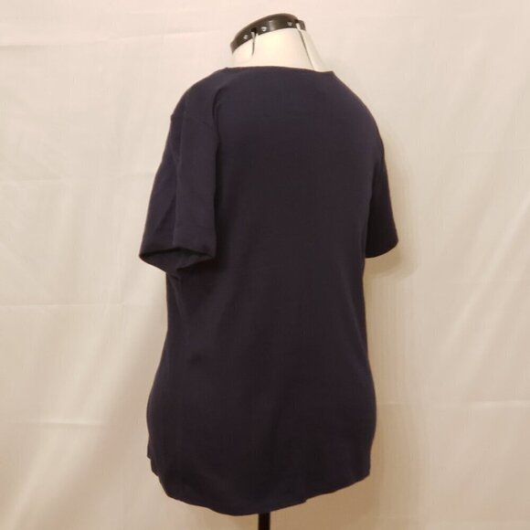 Karen Scott All American Red White & Blue Top w/jeweled Purse Pin, Size 1X - Picture 5 of 8